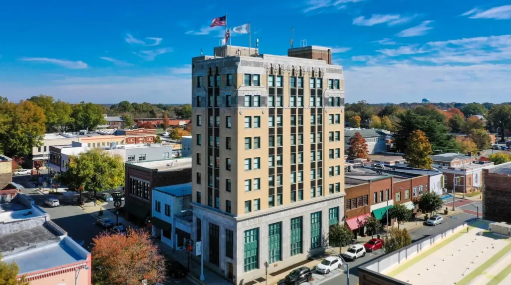 Burlington skyline and Alamance County North Carolina homes for sale