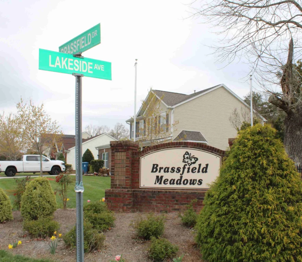 Brassfield Meadows neighborhood in Burlington Alamance County North Carolina
