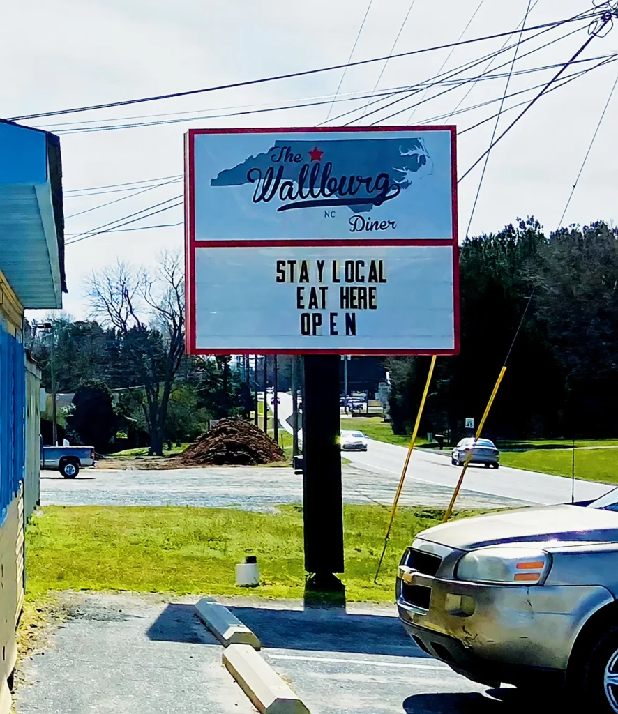 Wallburg Diner sign in Wallburg North Carolina