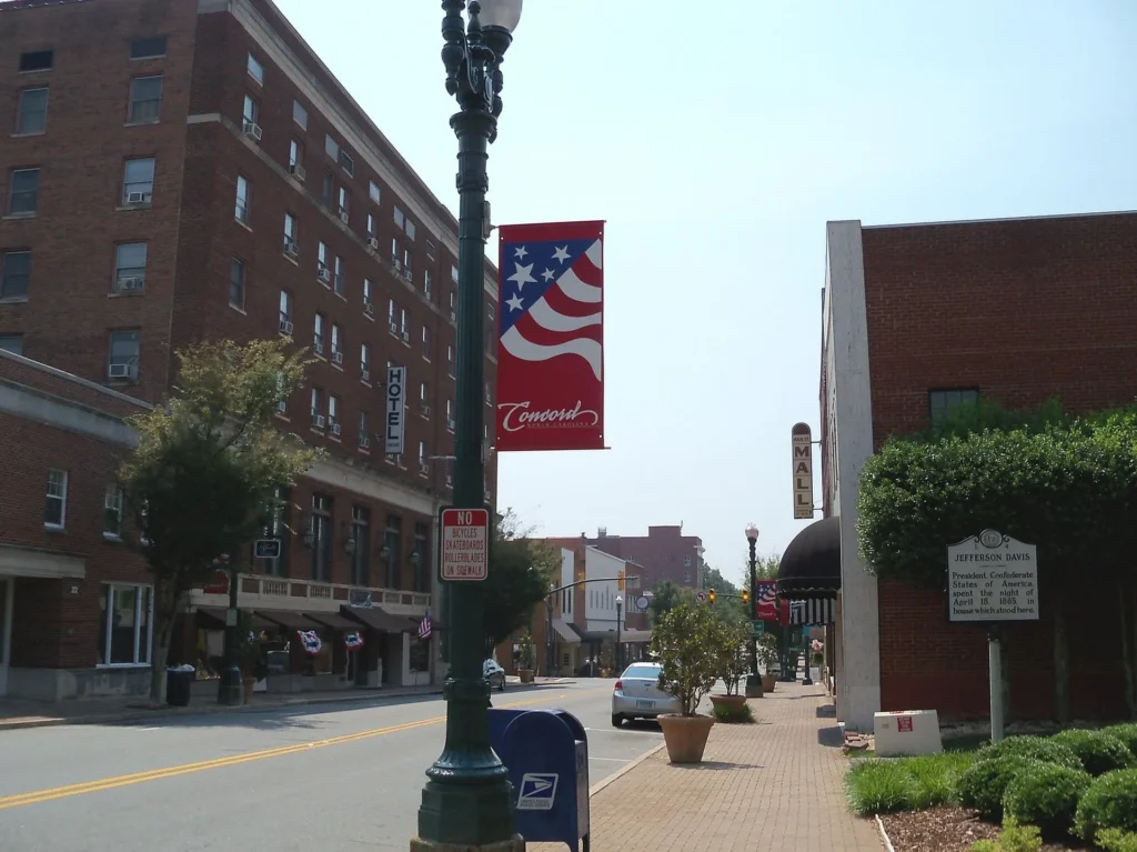 Downtown Concord near Cabarrus County home searches
