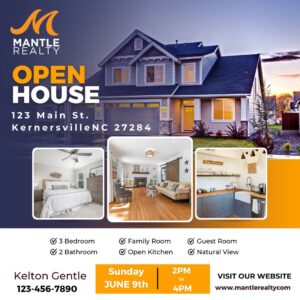 Orange/Gray Modern Open House
