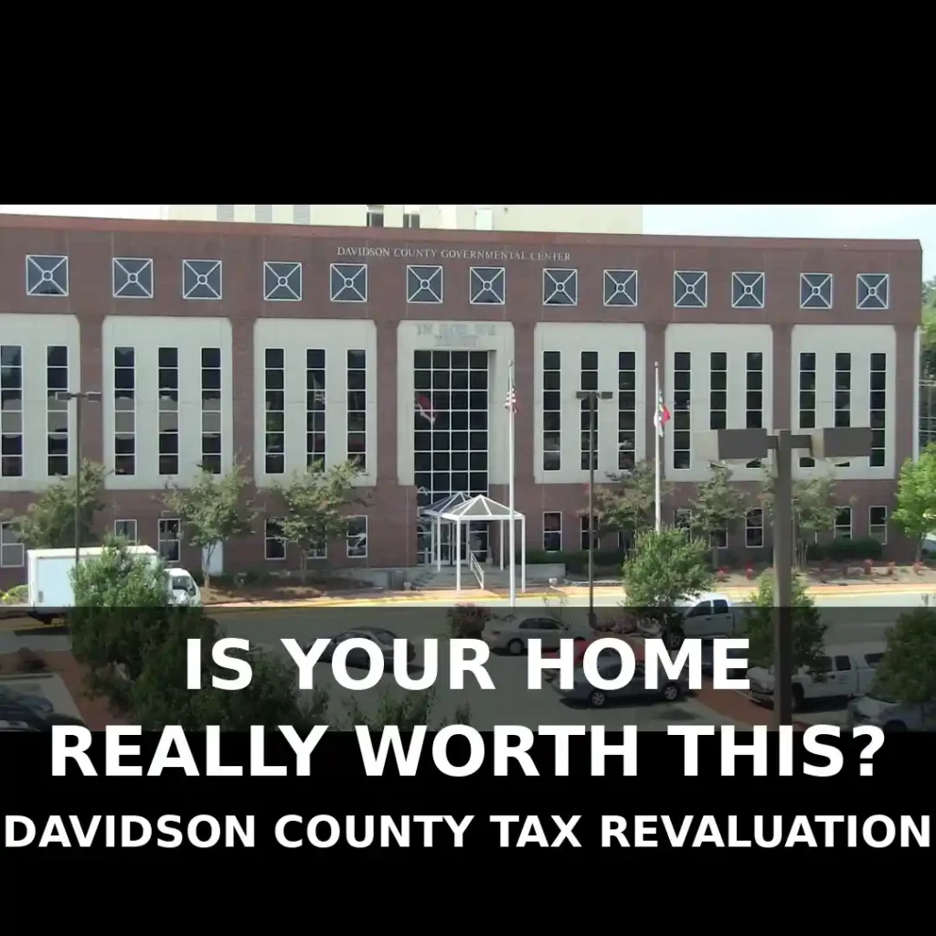 Davidson County Governmental Center building in Lexington NC related to the Davidson County property tax revaluation