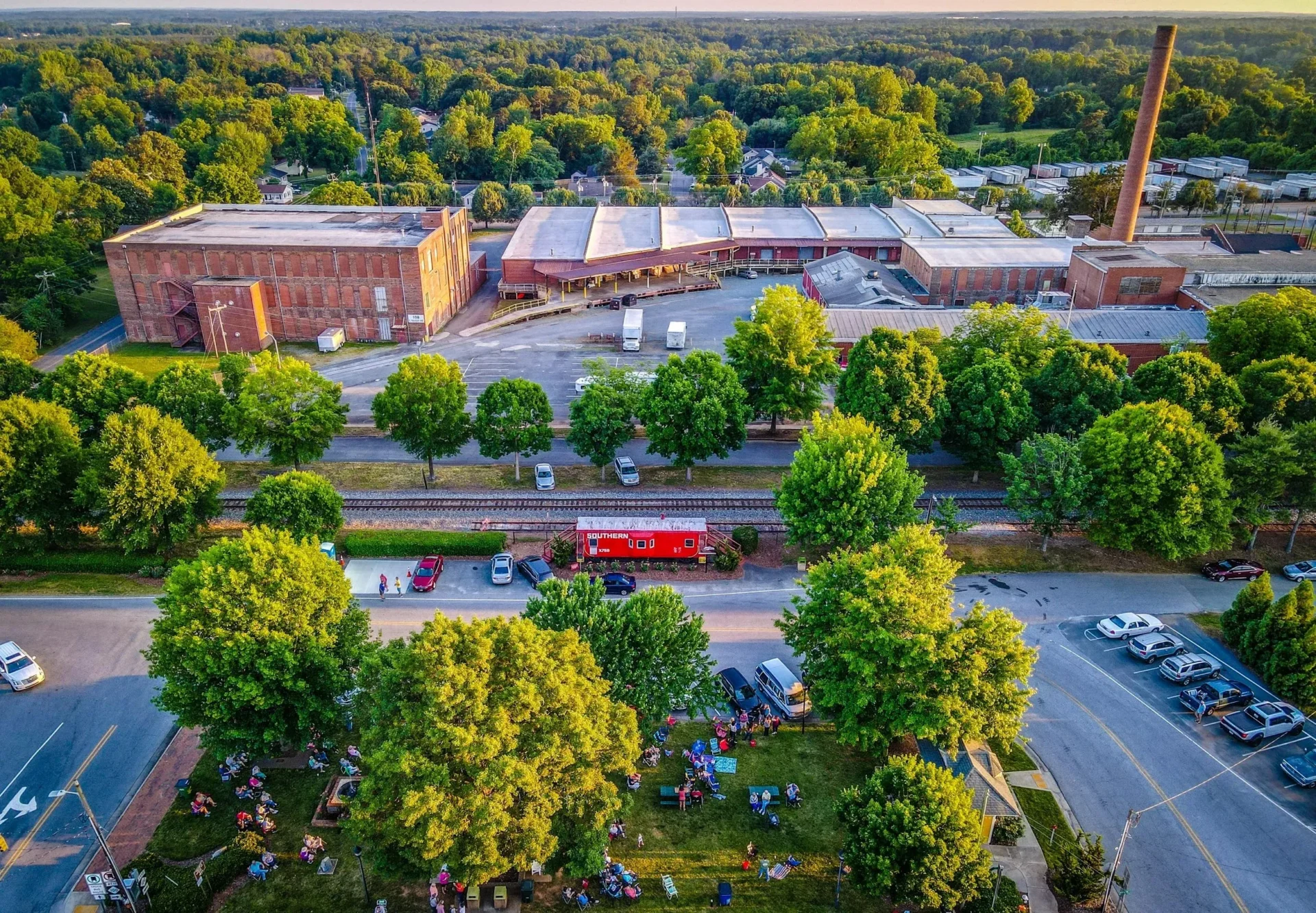Aerial view of Gibsonville near East Greensboro NC