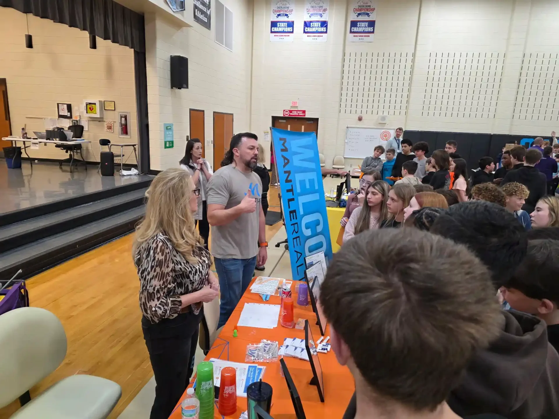Mantle Realty agents at Oak Grove Middle School career day