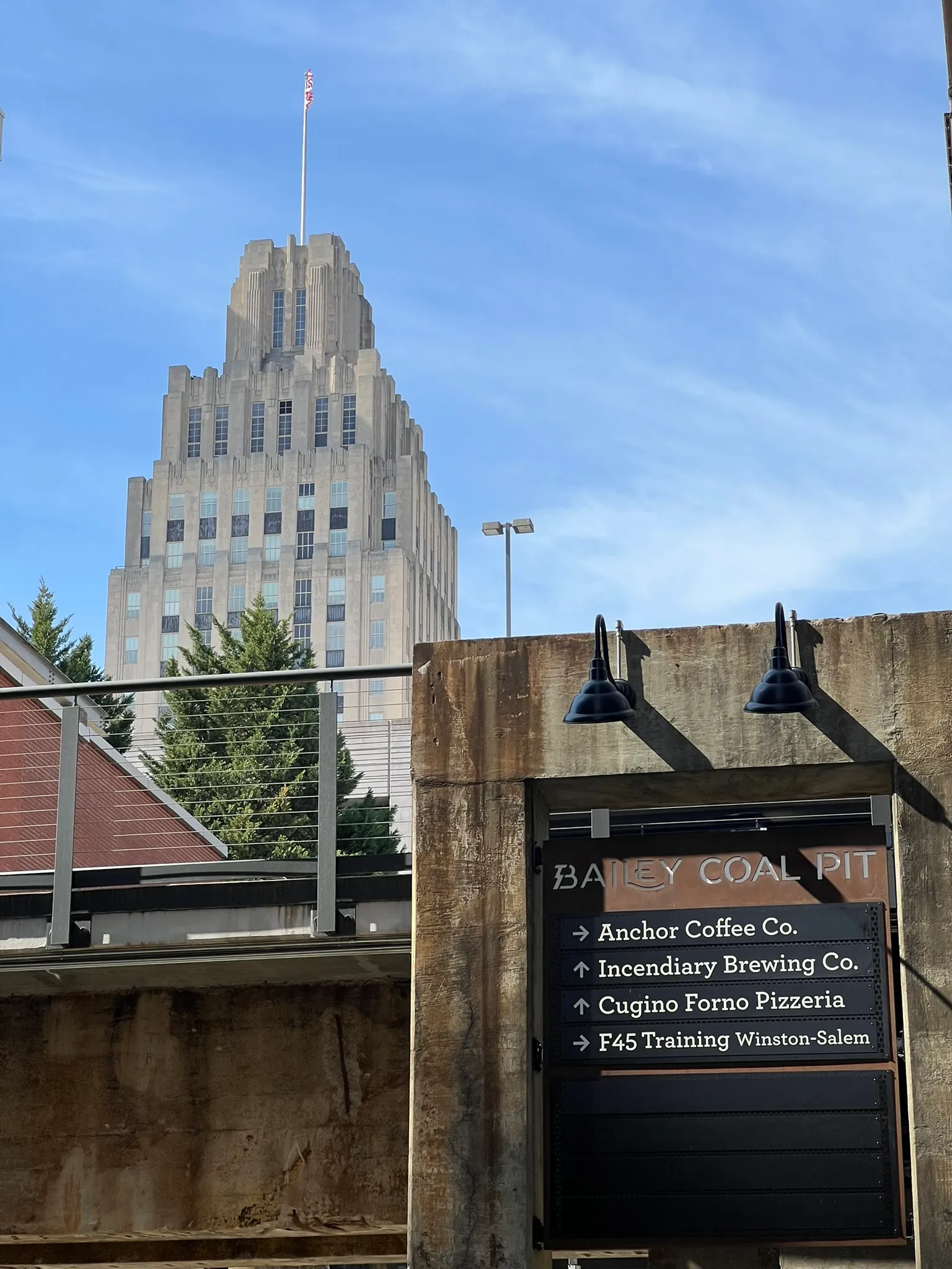 Bailey Park and Winston-Salem skyline near homes for sale