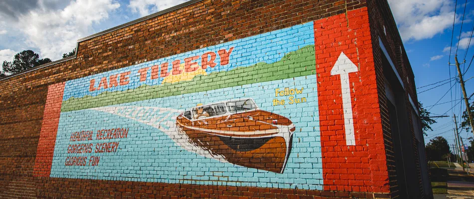 Lake Tillery Montgomery County NC wall mural