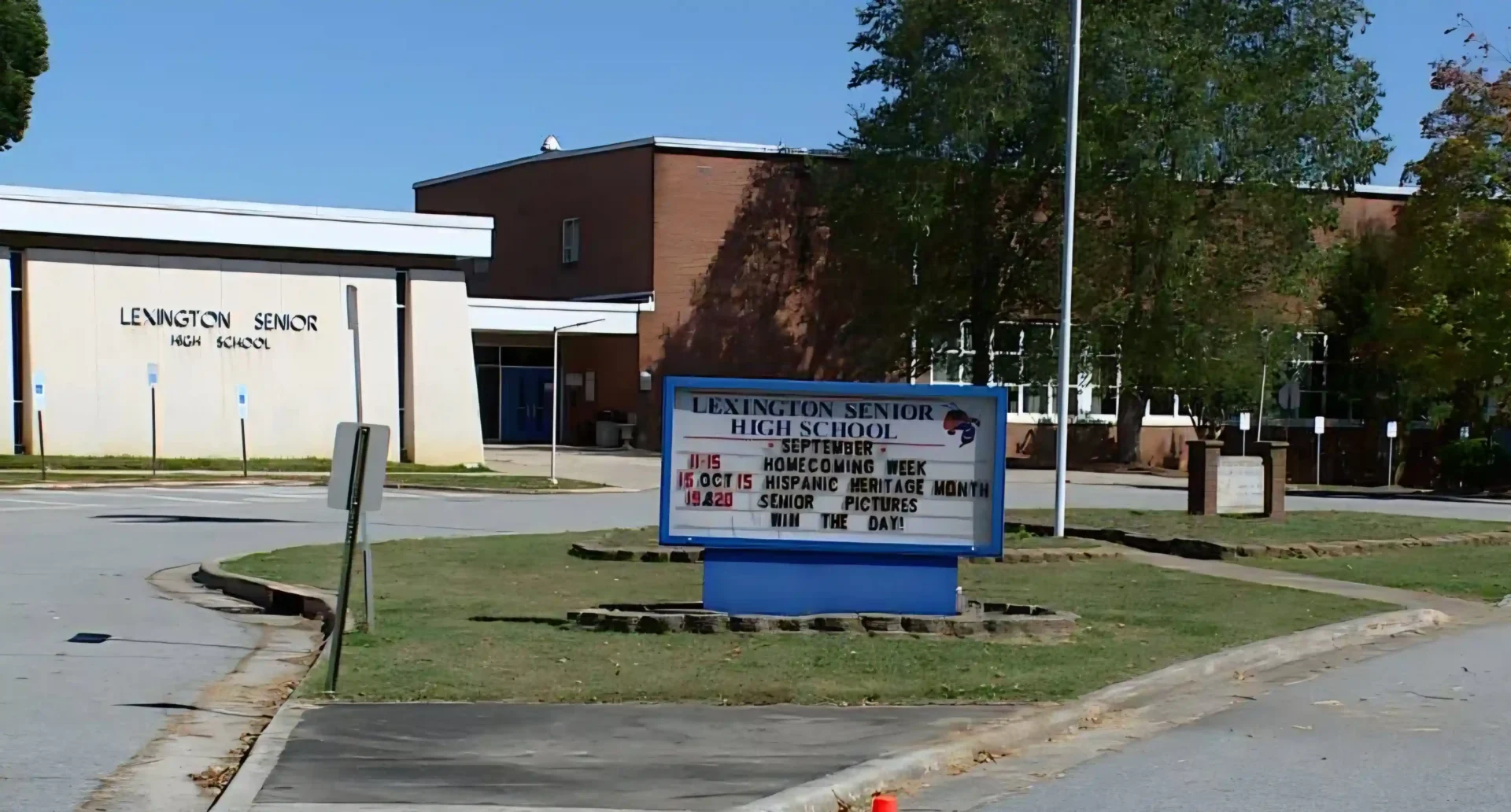 Lexington Senior High School near downtown Lexington NC