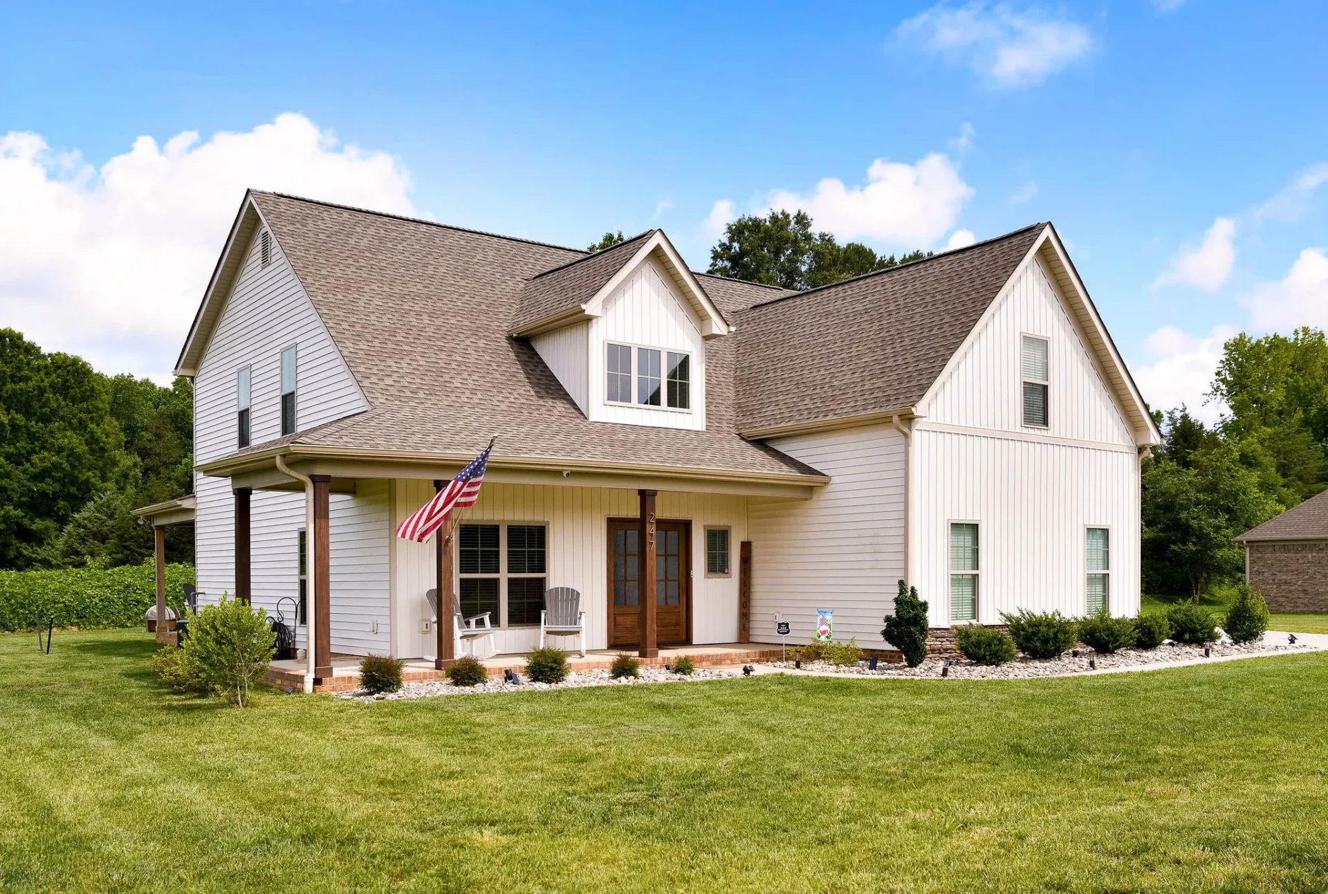 Professionally photographed exterior home image in the Triad NC showing clean presentation and strong curb appeal