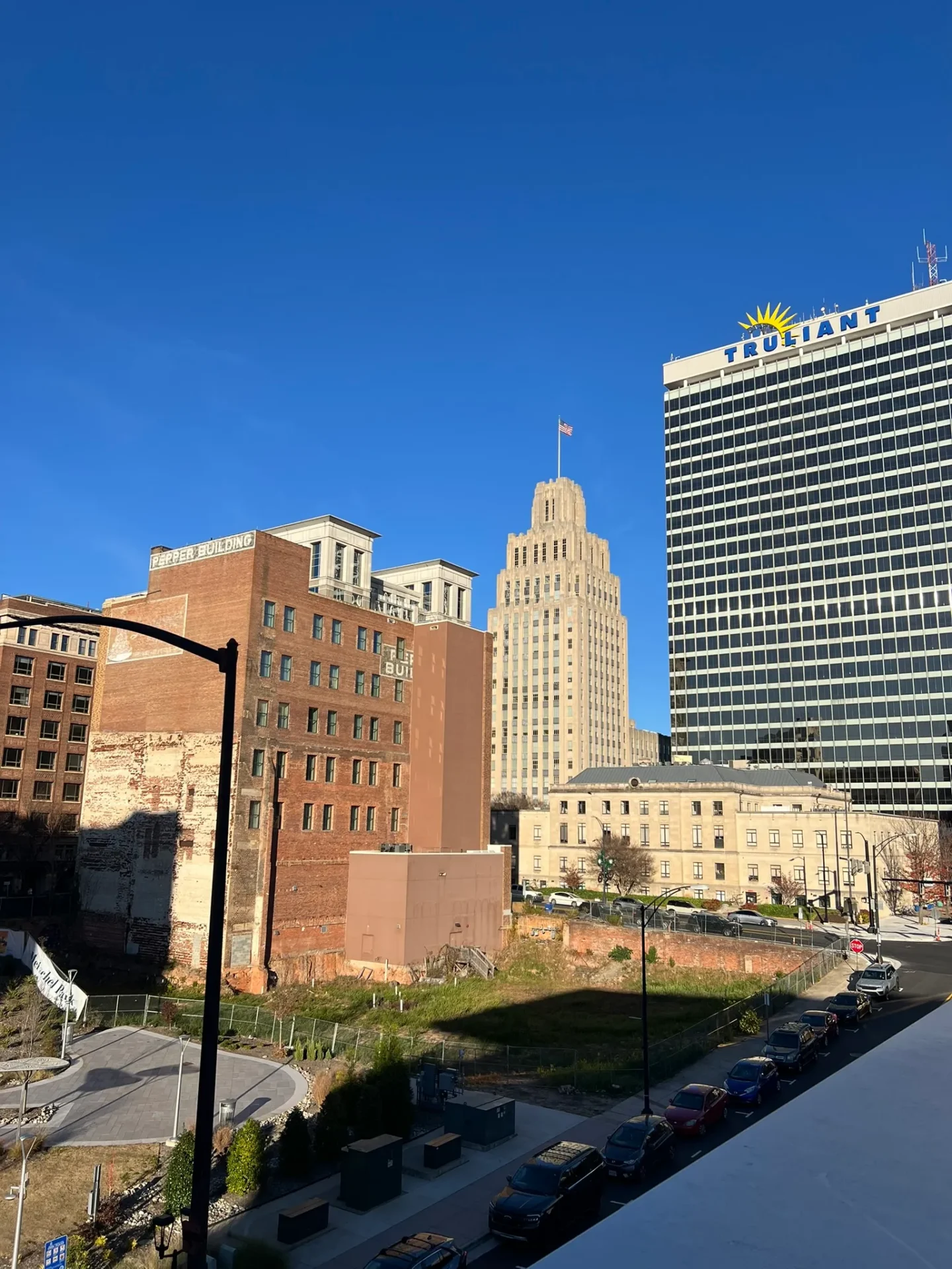 Downtown Winston-Salem skyline with RJ Reynolds building