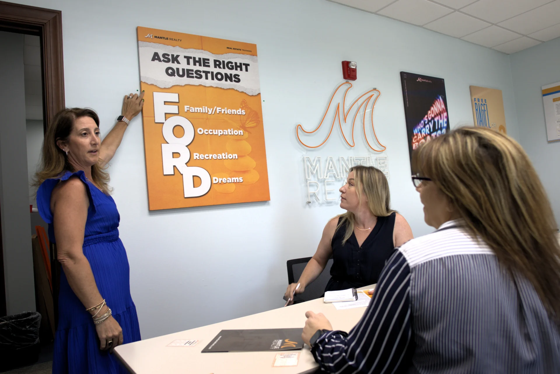 Mantle Realty agents during Ninja Selling Ford questions training