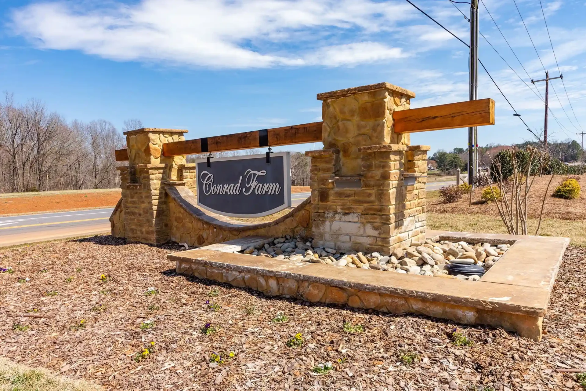 Pfafftown North Carolina neighborhood sign in Forsyth County
