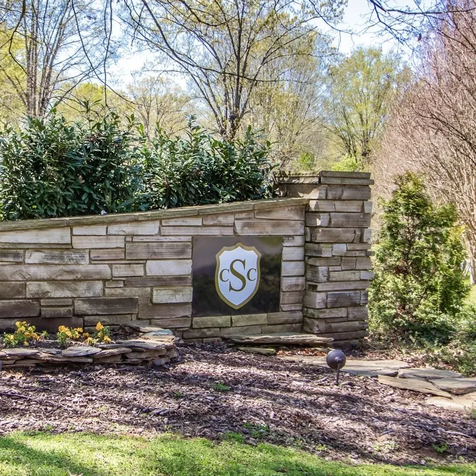 Stone entrance monument at an established Statesville NC neighborhood
