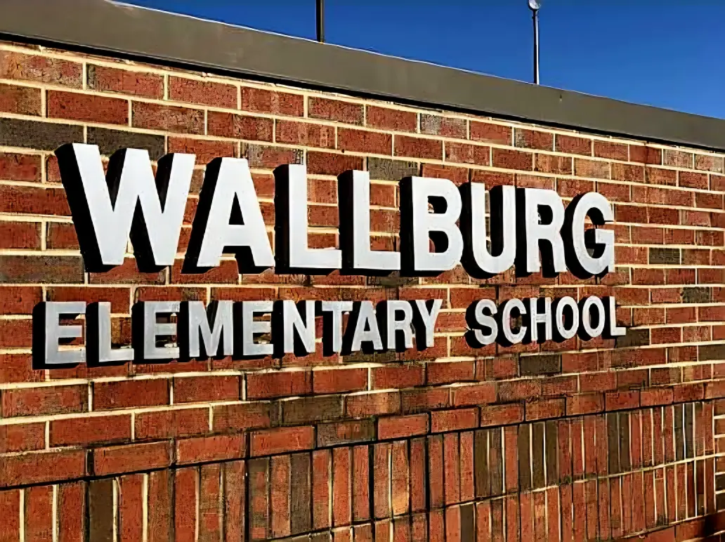 Wallburg Elementary School sign in Wallburg North Carolina
