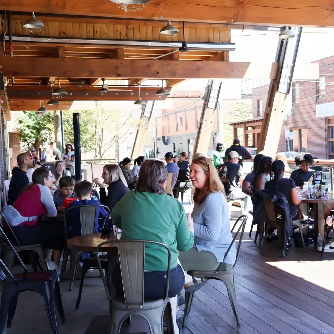 Outdoor dining in Greensboro NC