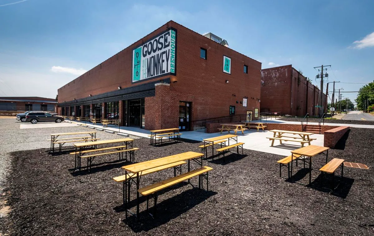 Patio at Goose and the Monkey in Lexington