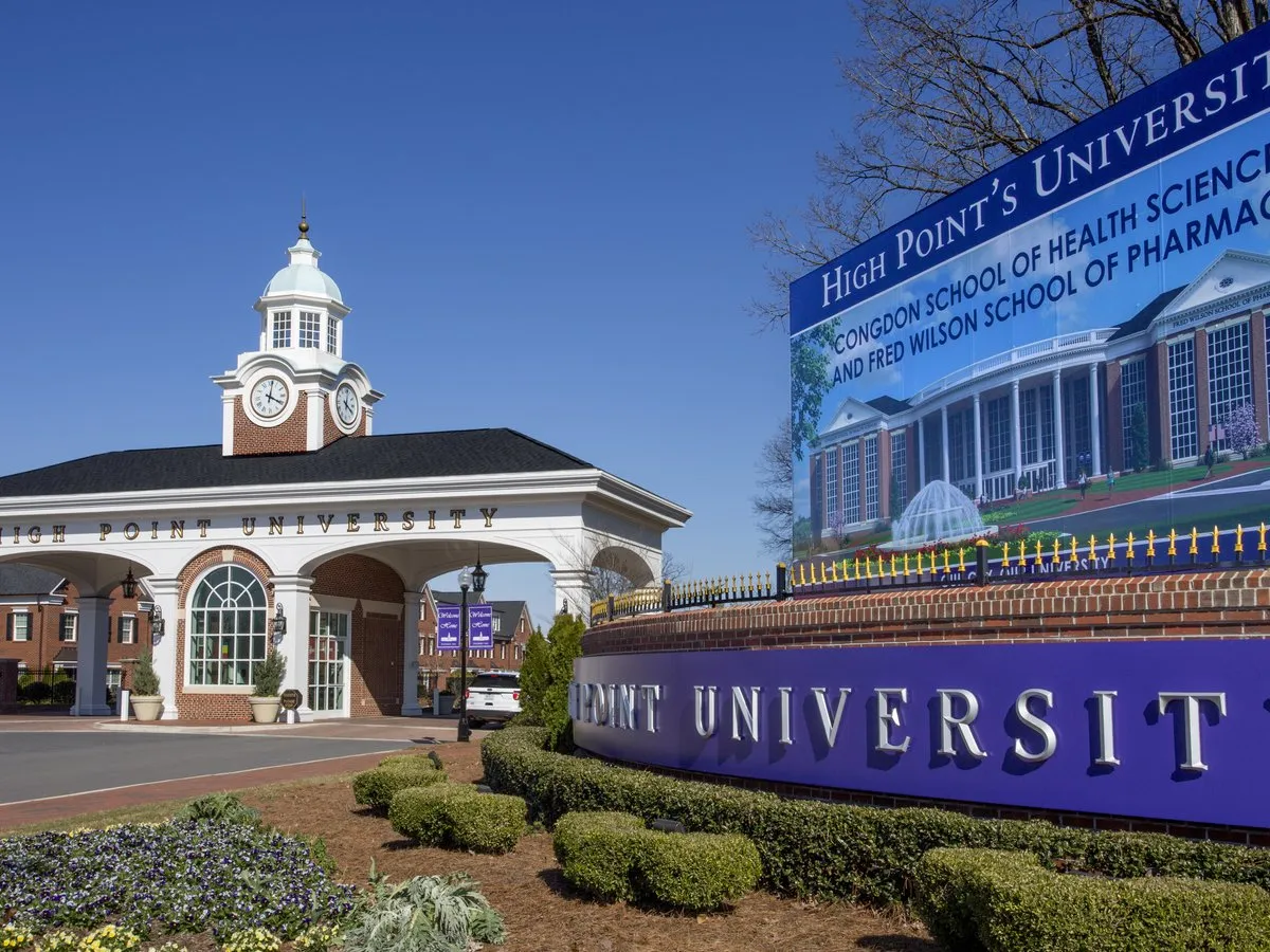 High Point University campus area in High Point North Carolina