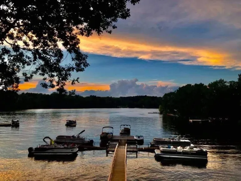 High Rock Lake evening view near Salisbury NC