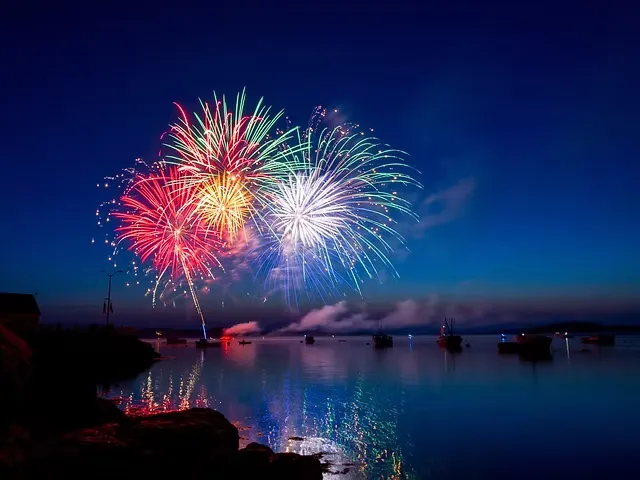 Fireworks over High Rock Lake NC
