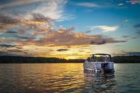 Lake Norman evening waterfront dining and sunset