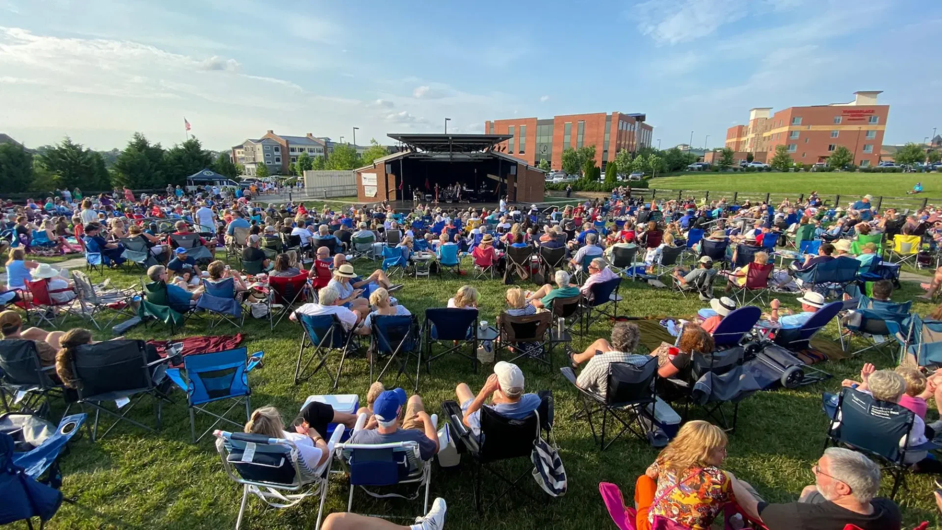 Lexington NC summer concert series crowd