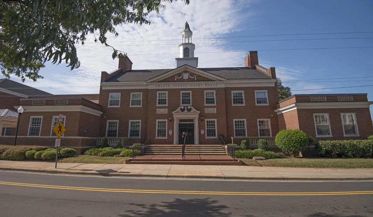 Hillsborough Orange County courthouse near homes for sale