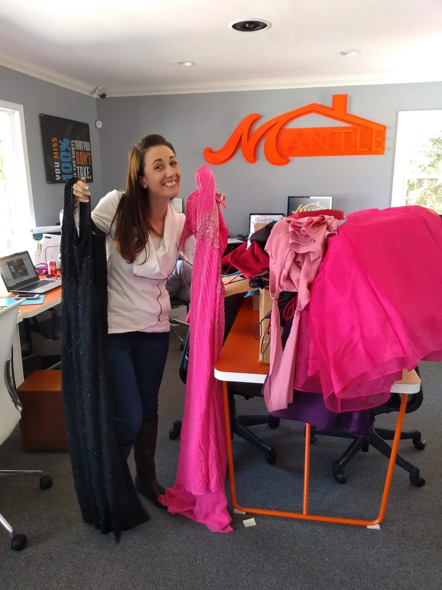 Prom Project donations arriving at the Welcome office