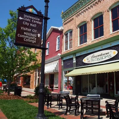 Downtown Statesville shops and streets in Iredell County North Carolina