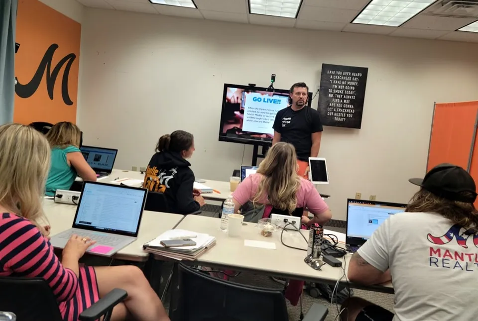 Dustin leading training in the High Point office