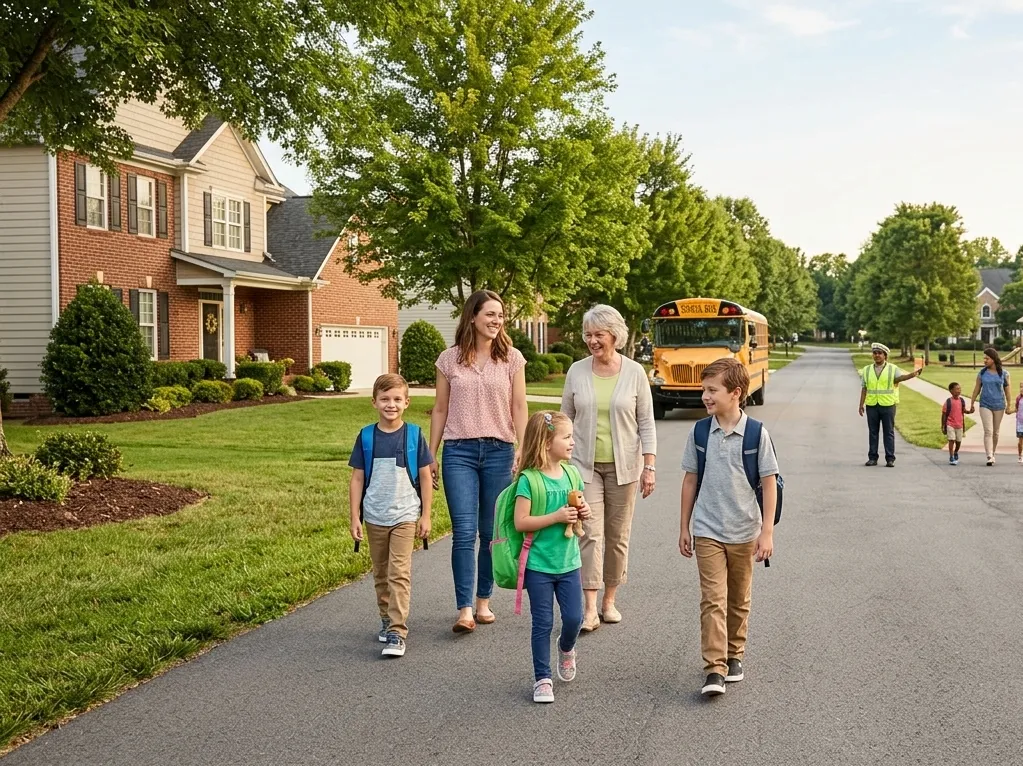Family researching schools and relocation options in the Triad