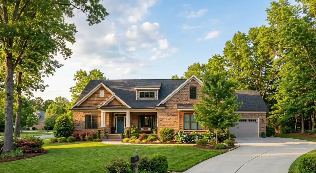 Triad North Carolina suburban home exterior representing Greensboro area home buying