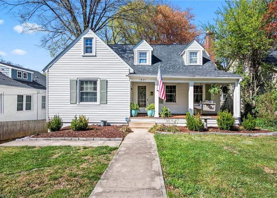 Residential neighborhood street in Forsyth County NC