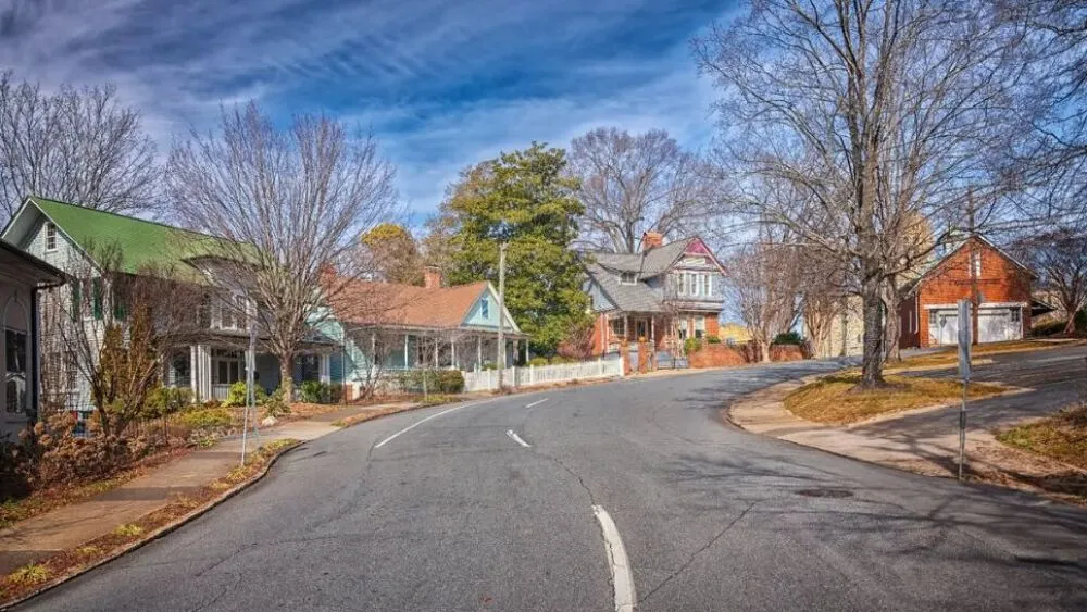 Street scene in Winston-Salem West End